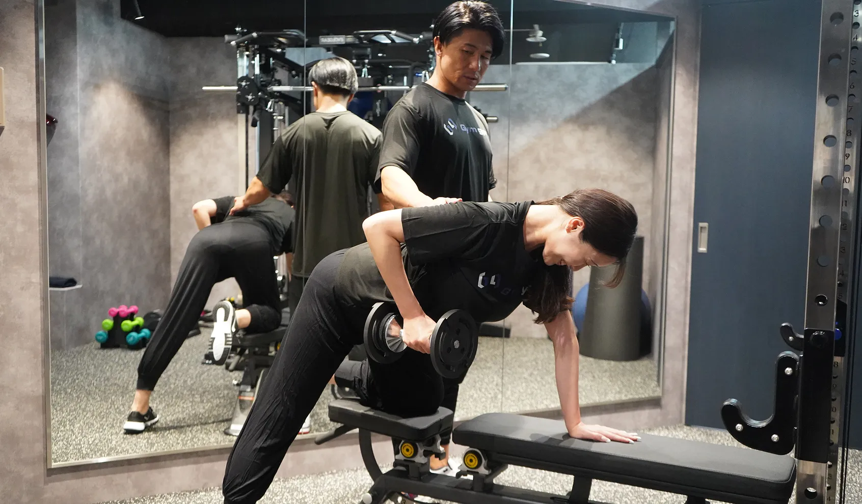 完全個室のトレーニング風景